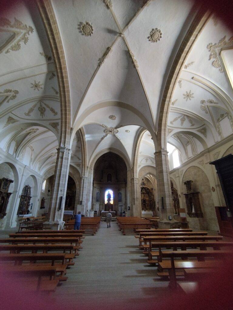 Vista de las 3 naves de la iglesia de la Magdalena, Corrales del Vino