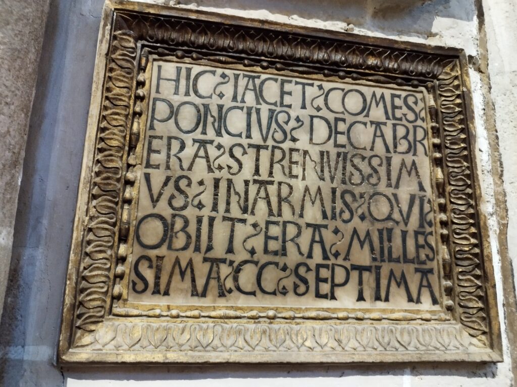 sepulcro de Ponce de Cabrera, Catedral de Zamora